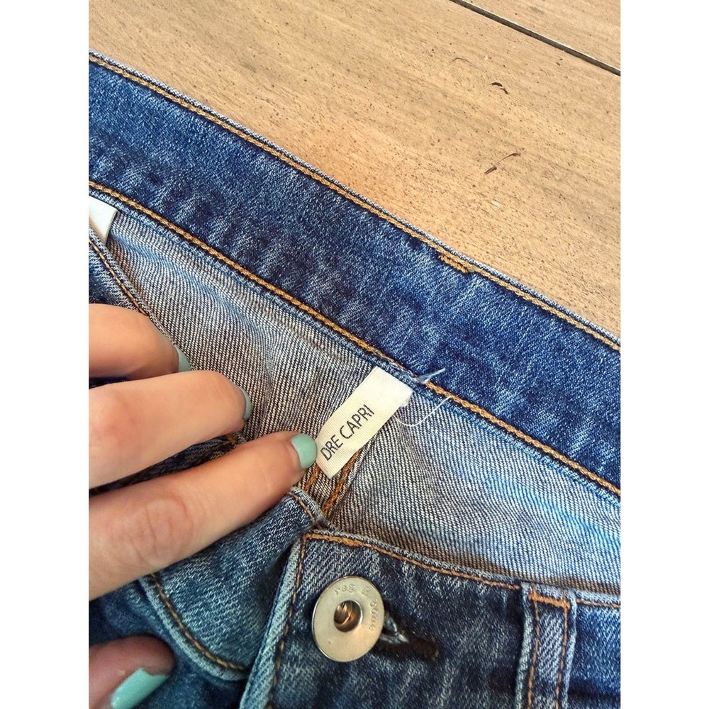 Rag & Bone Dre Capri‎ Deville Distressed Slim Boyfriend Jeans 25 W2592K510DEV - Picture 4 of 10